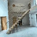 Straight Central Spine Staircases with Glass Balustrades 5.webp